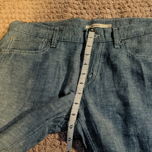 Levi's boyfriend fit cotton and linen cropped pant - Picture 5 of 7